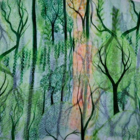 Lehká šála zelené stromy