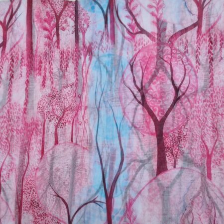 Lehká šála růžové stromy